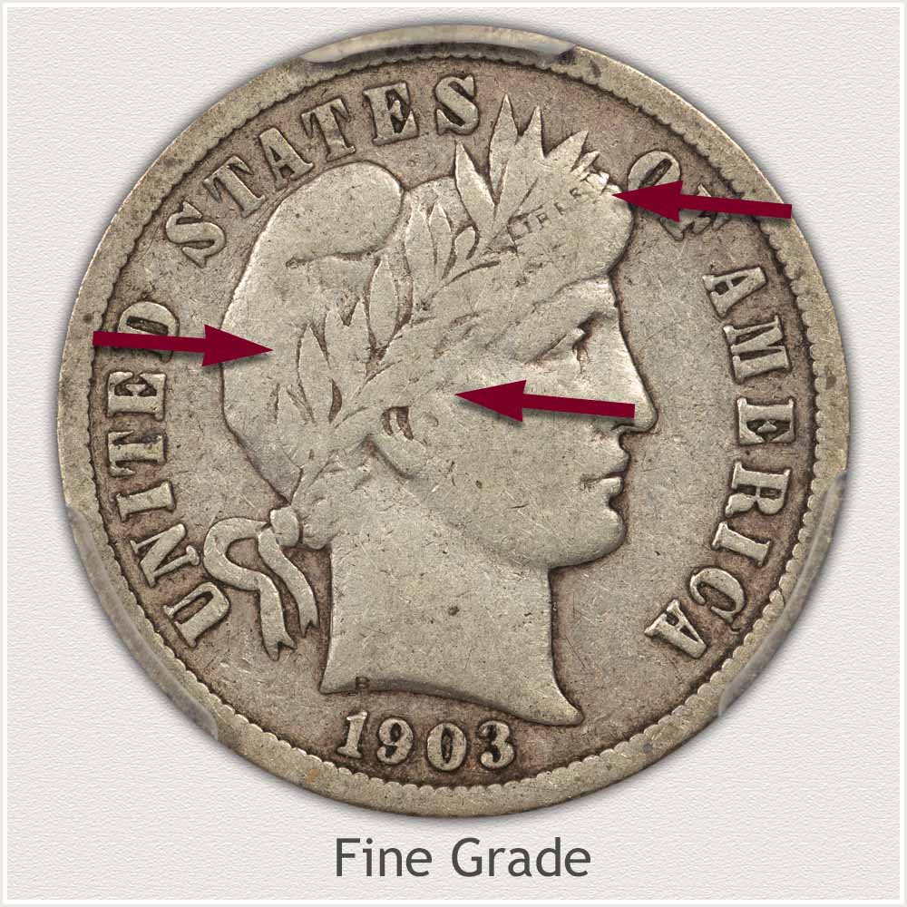 Fine Grade Barber Dime