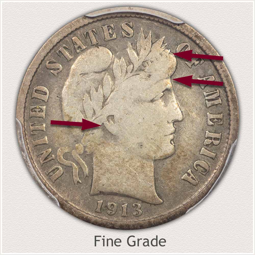 Fine Grade Barber Dime