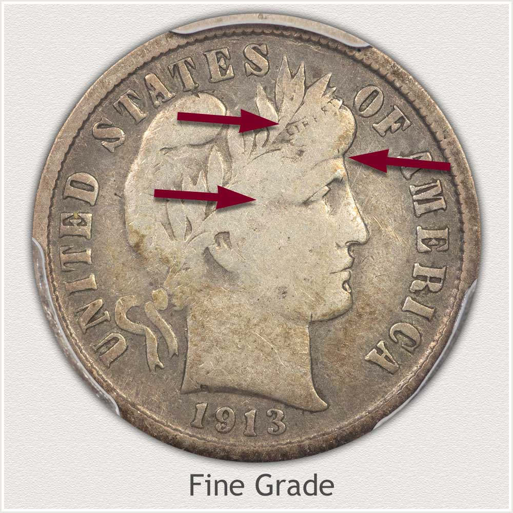 Fine Grade Barber Dime