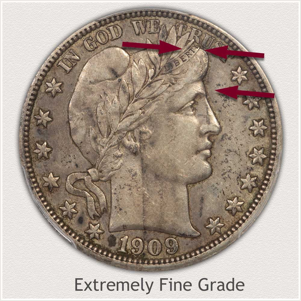 Barber Half Dollar Extremely Fine Grade