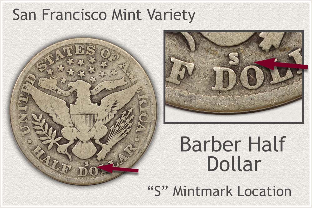San Francisco Mint Barber Half Dollar