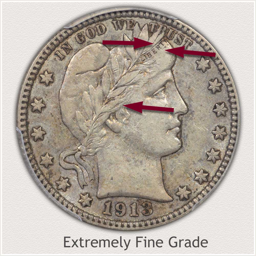 Barber Quarter Extremely Fine Grade