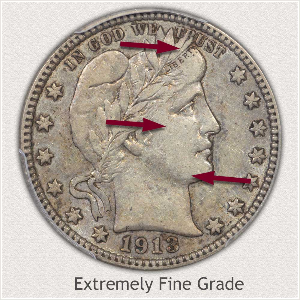 Barber Quarter Extremely Fine Grade