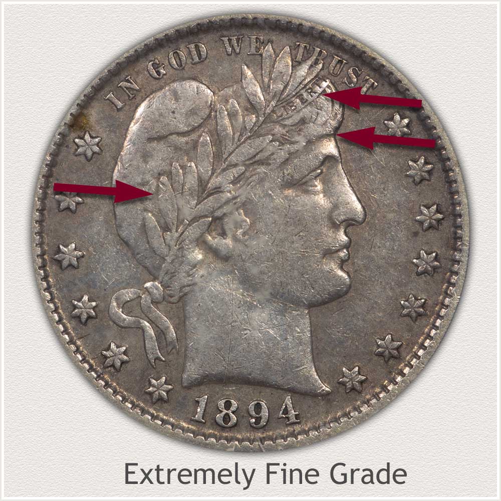 Barber Quarter Extremely Fine Grade