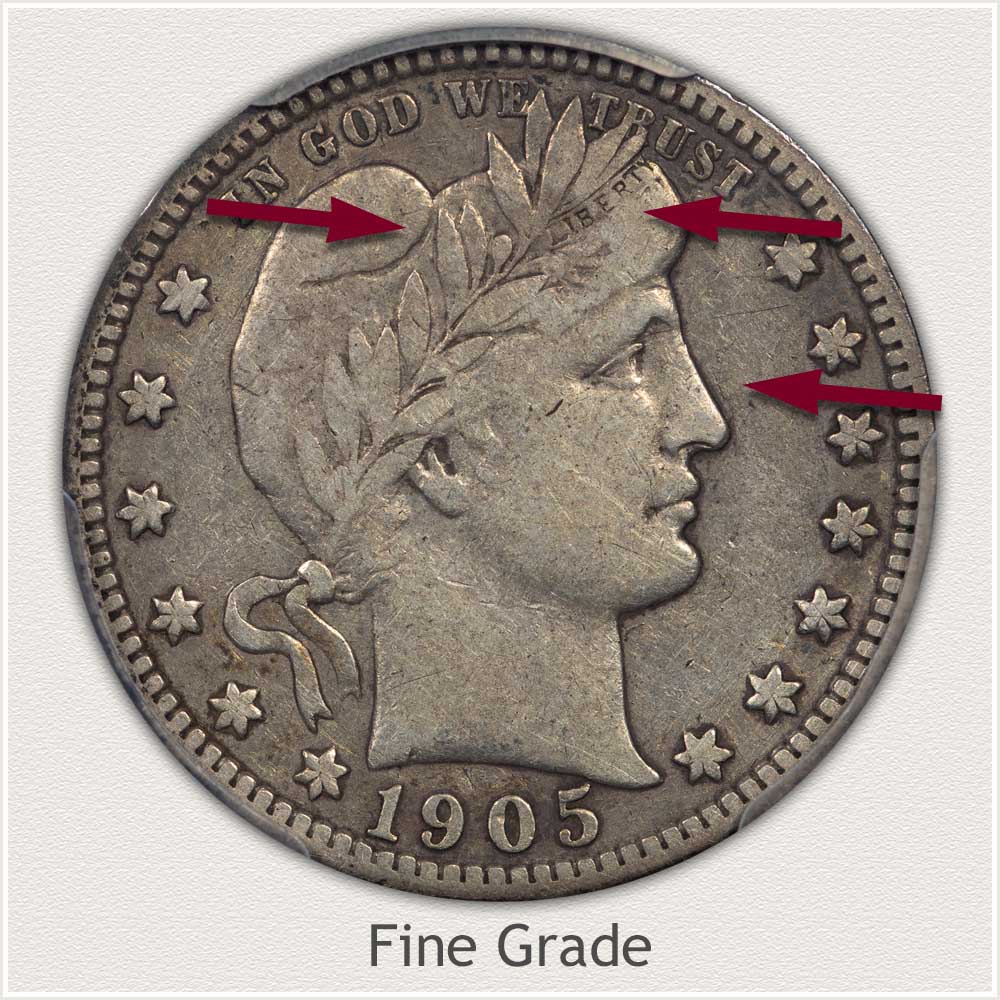 Fine Grade Barber Quarter