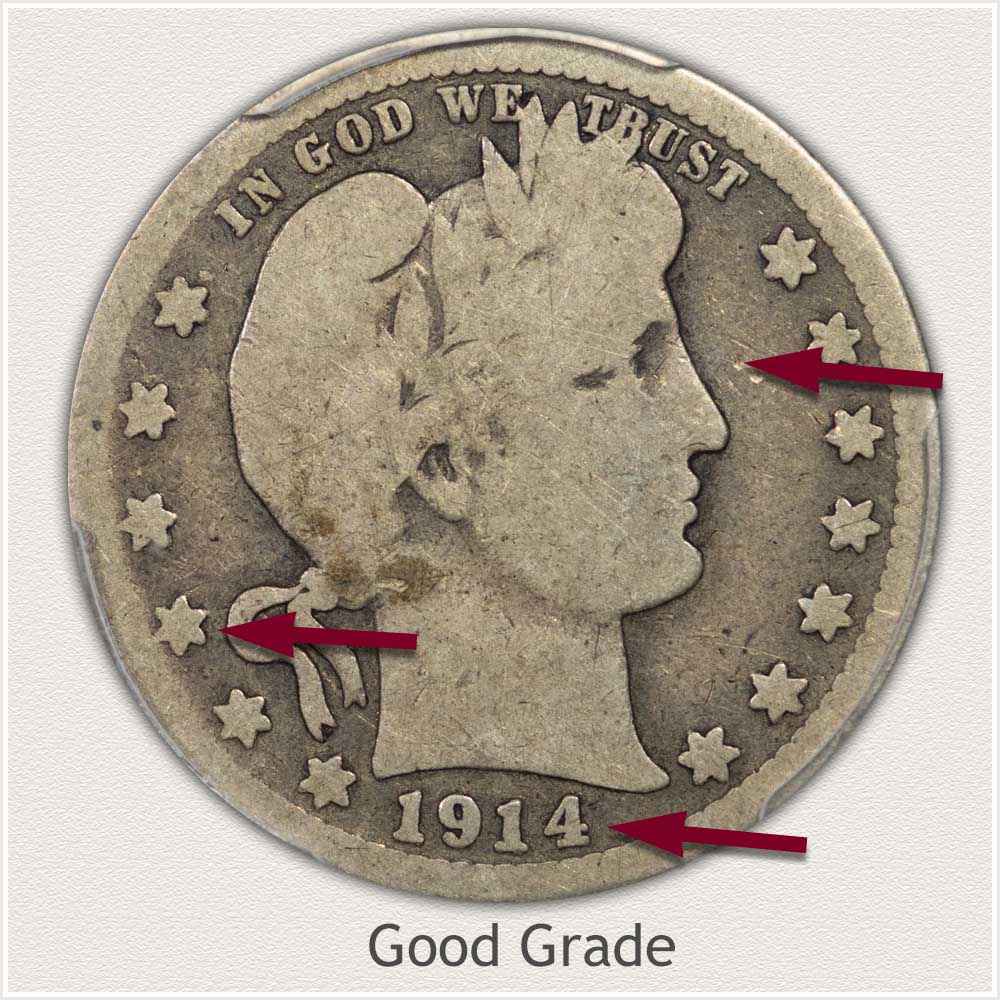 Barber Quarter in Good Grade