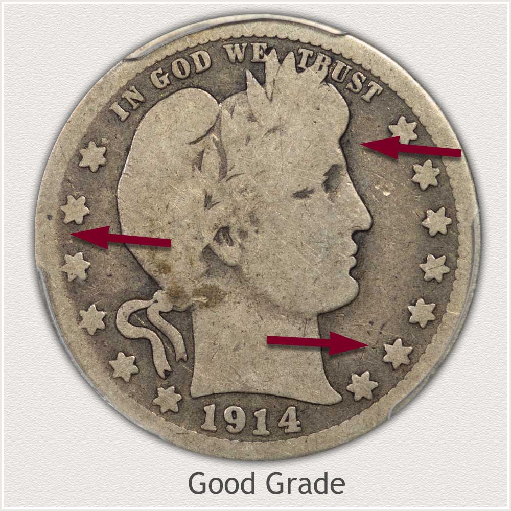 Barber Quarter in Good Grade