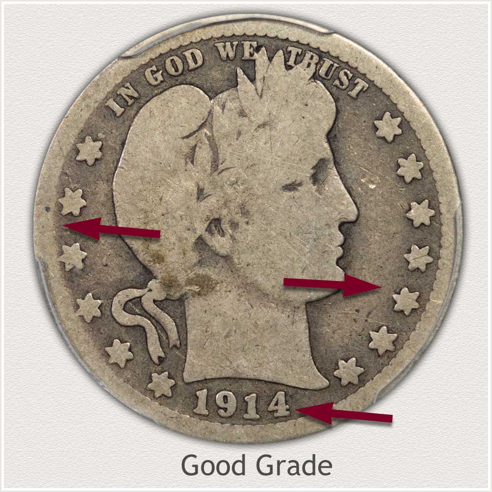 Barber Quarter in Good Grade