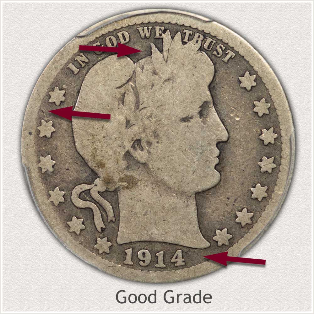 Barber Quarter in Good Grade