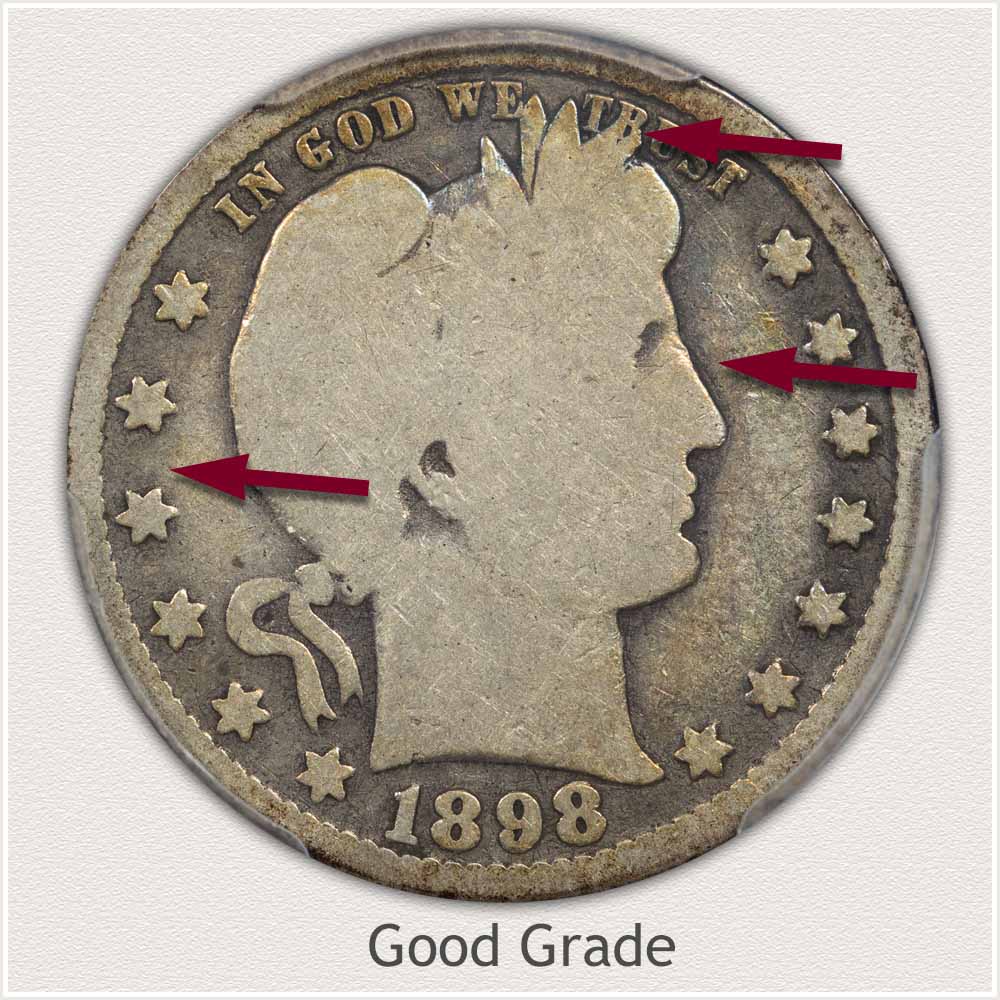 Barber Quarter in Good Grade