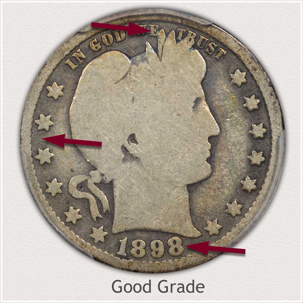 Barber Quarter in Good Grade