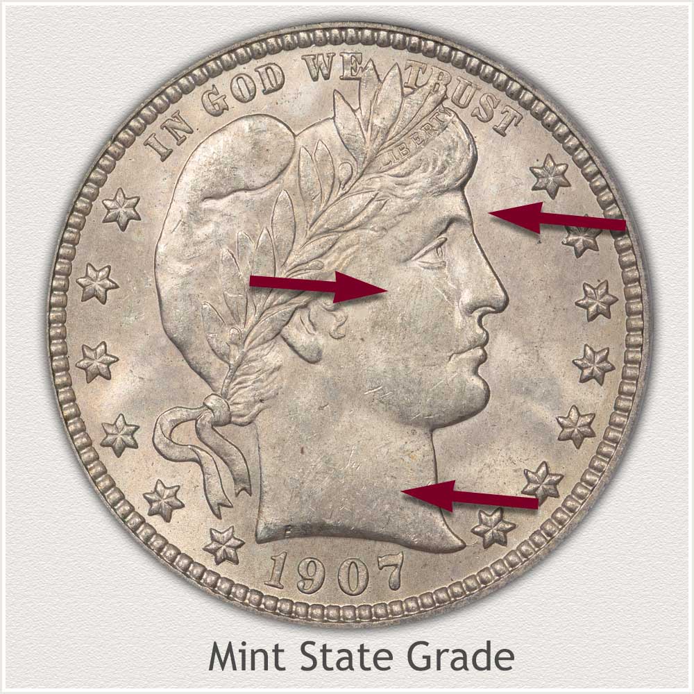 Barber Quarter Mint State Grade