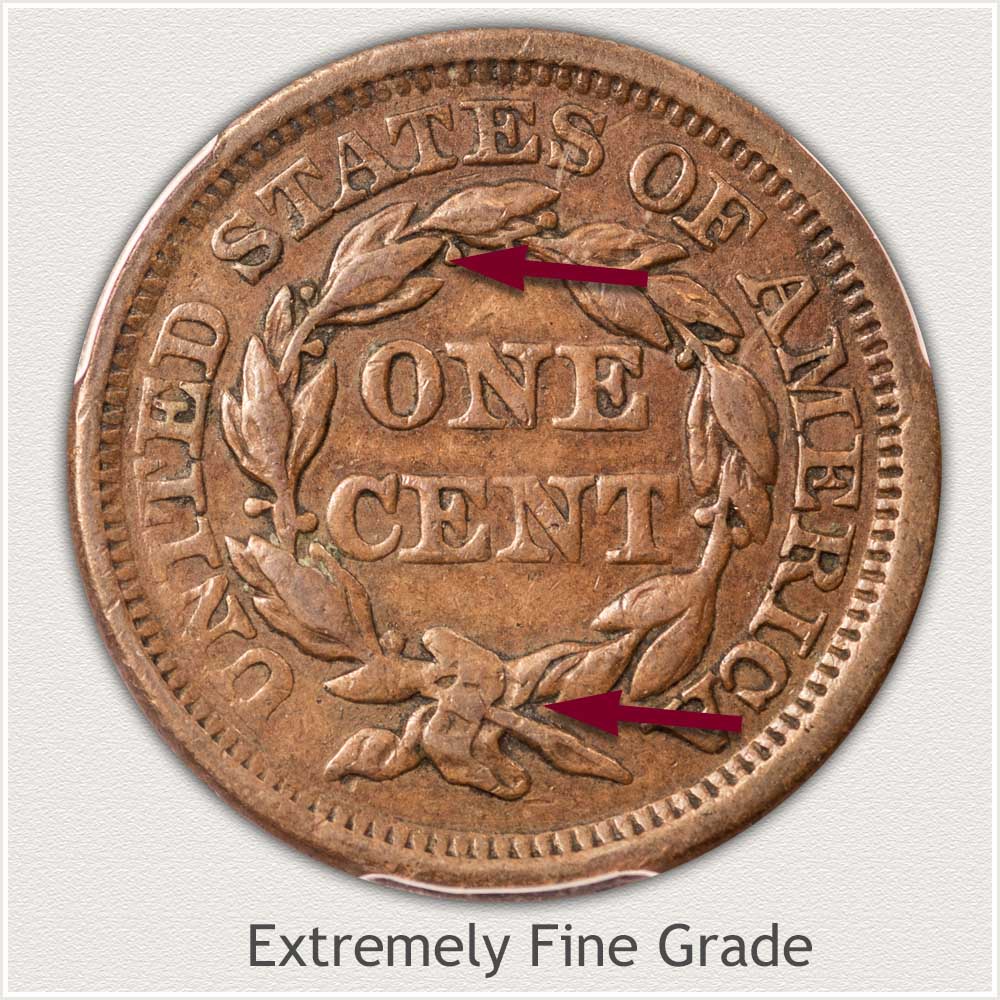 Reverse View: Braided Hair Large Cent Extremely Fine Grade