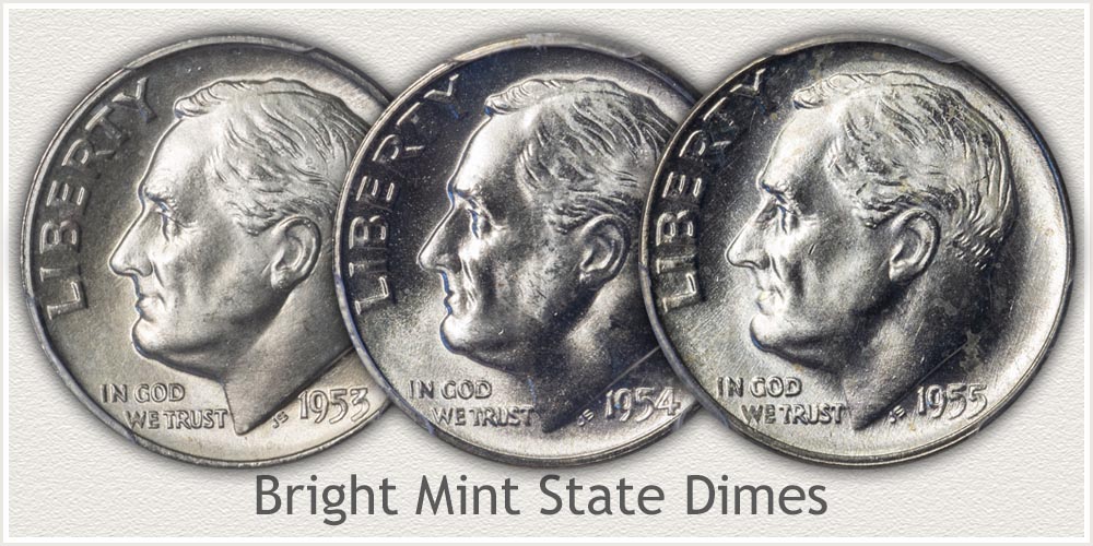 Mint State Grade Roosevelt Dimes