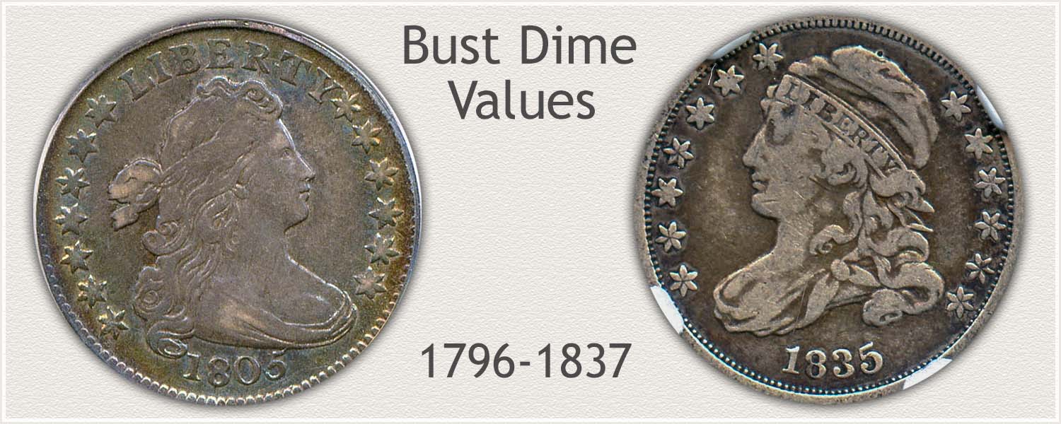 Early Dime Varieties: Bust and Capped Bust Designs Bust Dime Series: Draped Bust and Capped Bust