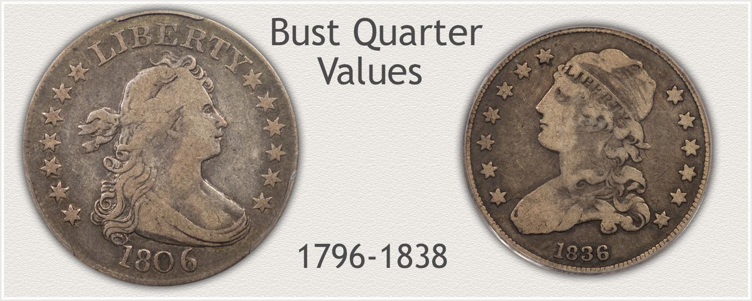 Major Varieties of Bust Quarters