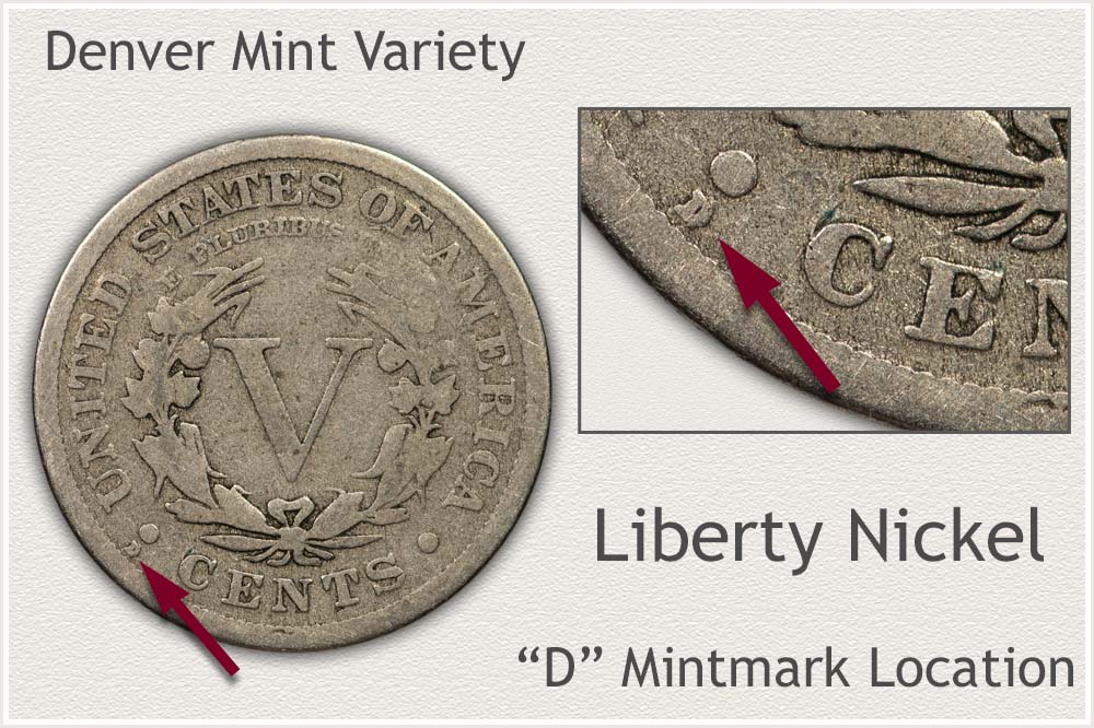 D Mintmark 1912 Liberty Nickel