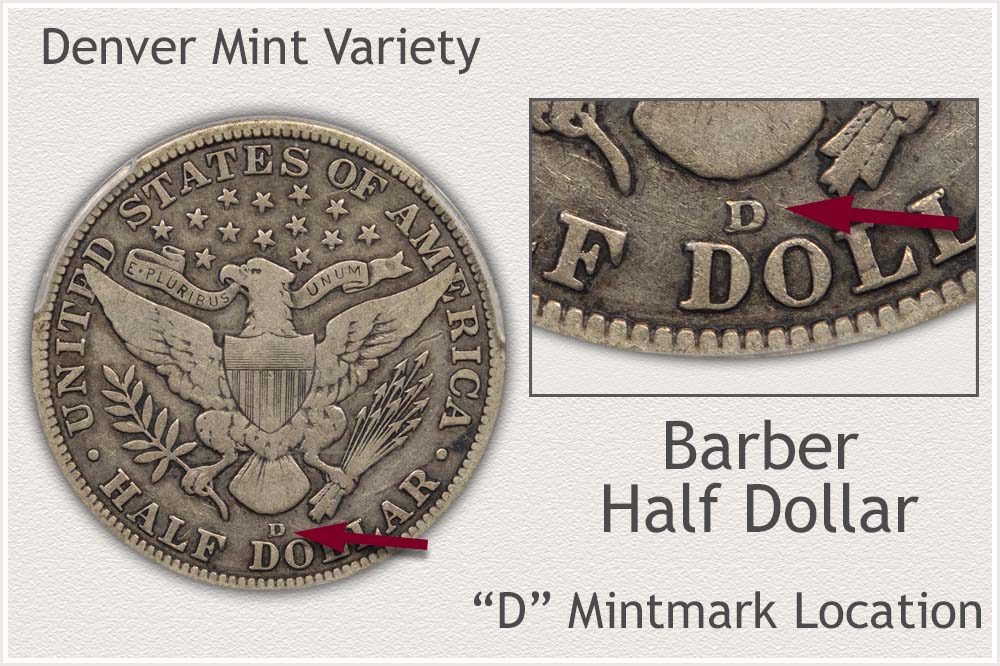 D Mintmark Barber Half Dollar