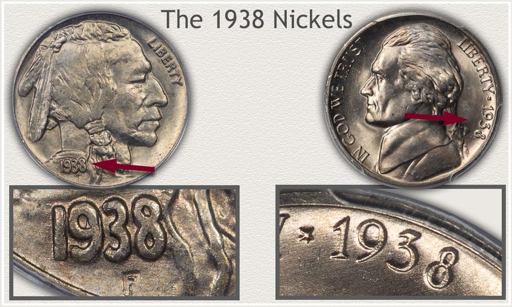 Close Up Views to Confirm the 1938 Buffalo and Jefferson Nickels