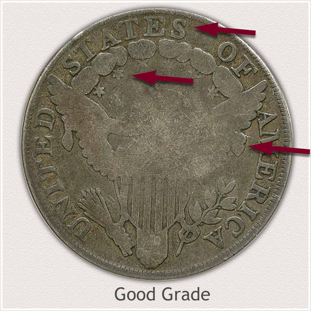 Reverse View: Good Grade Draped Bust Silver Dollar