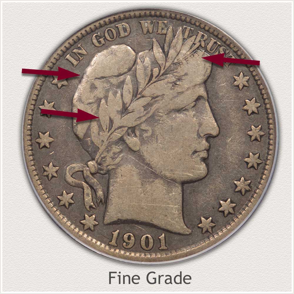Fine Grade Barber Half Dollar