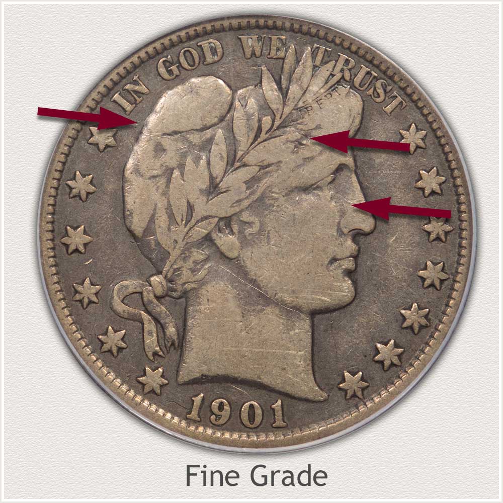 Fine Grade Barber Half Dollar