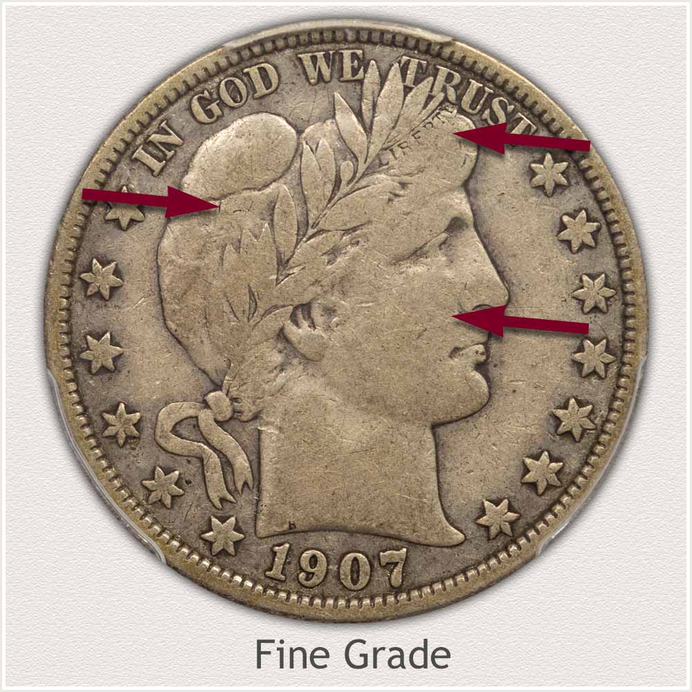 Fine Grade Barber Half Dollar