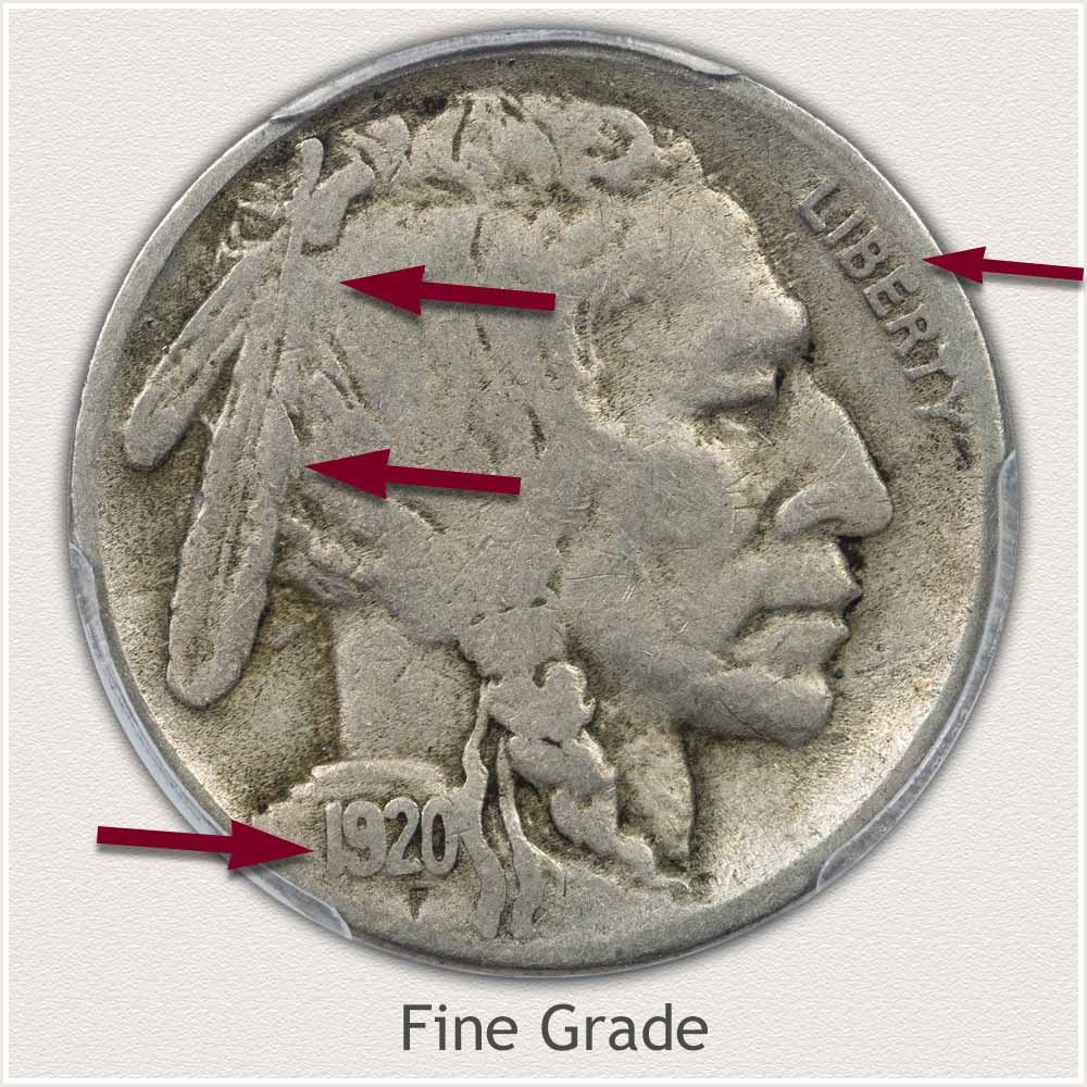 An Example of a Fine Grade Buffalo Nickel