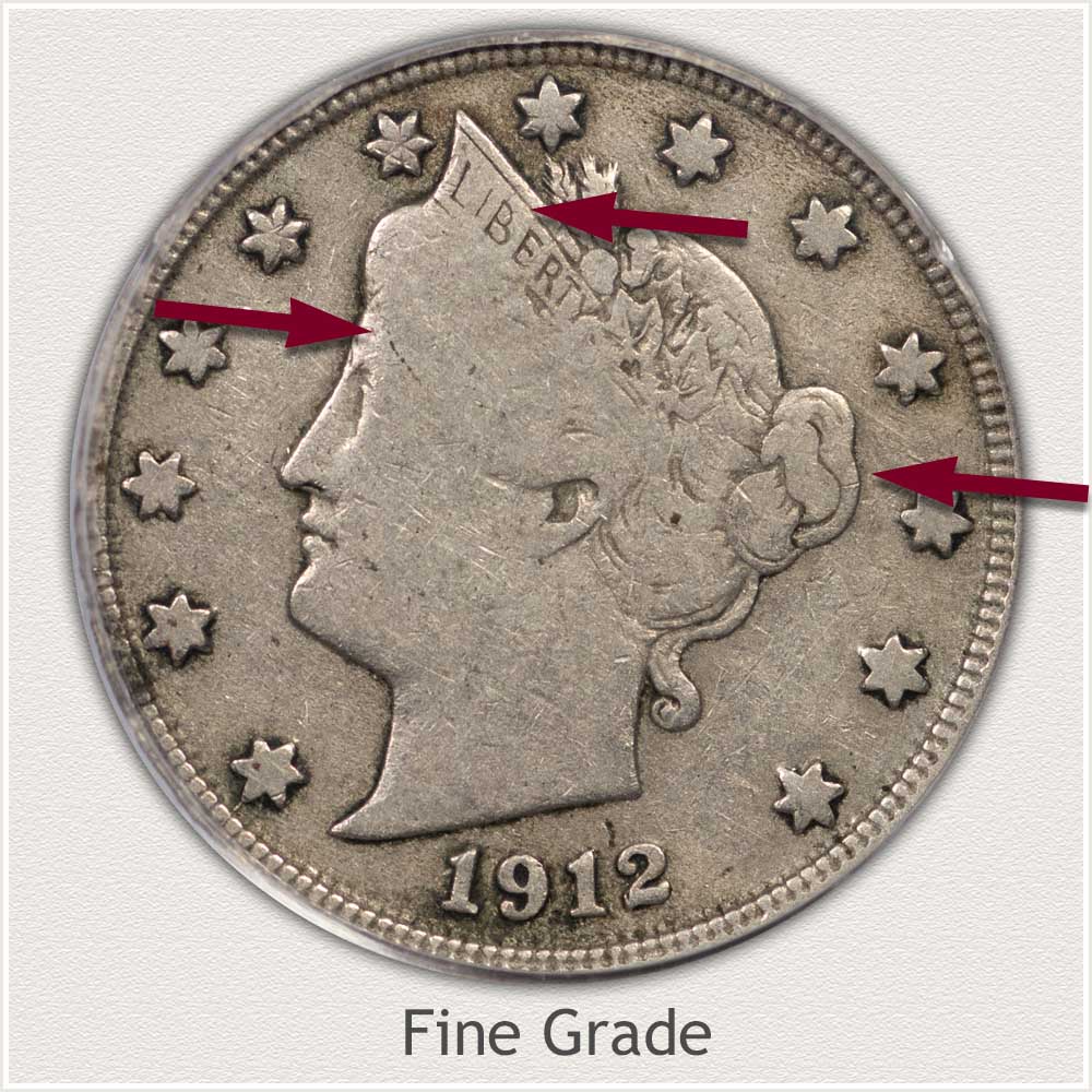 Condition of a Fine Grade Liberty Nickel