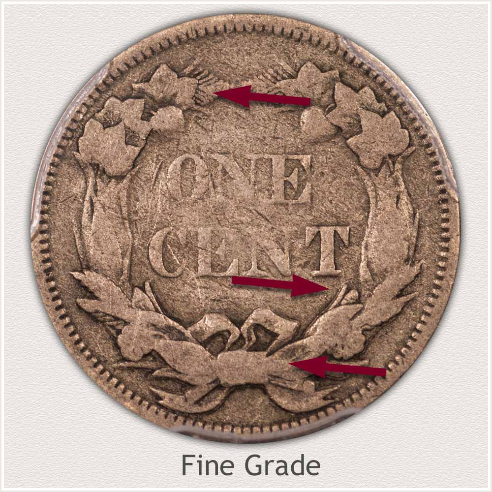 Reverse View: Fine Grade Flying Eagle Penny