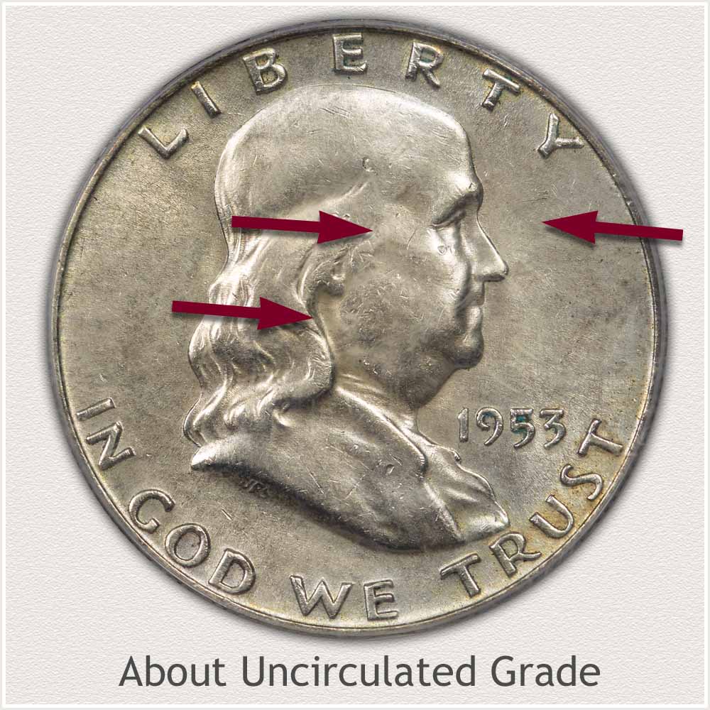 Details about   1950-D Franklin Silver Half Dollar Choice BU Uncertified 