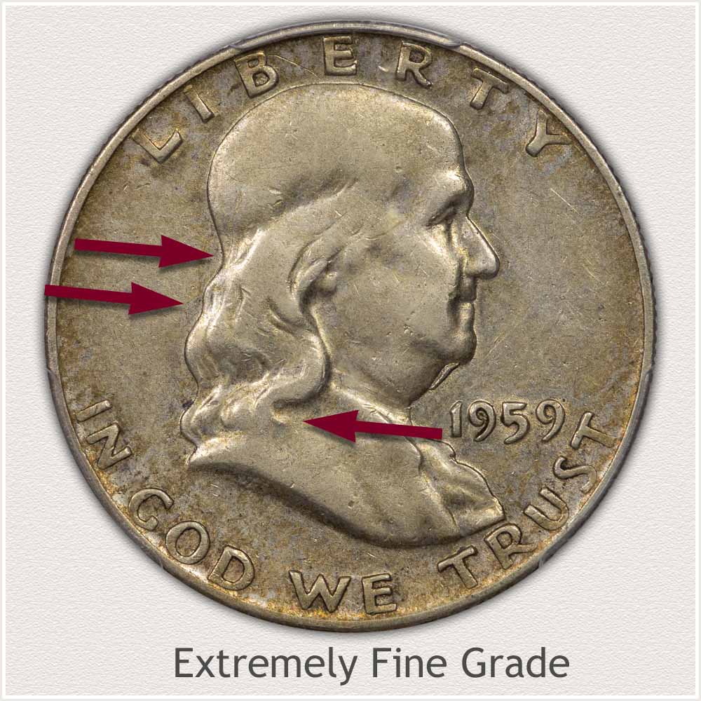 Extremely Fine Grade Franklin Half Dollar