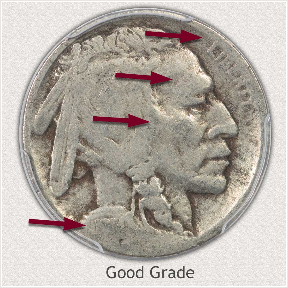Good Grade Condition 1914 Buffalo Nickel