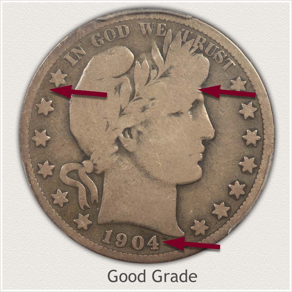 Barber Half Dollar in Good Grade