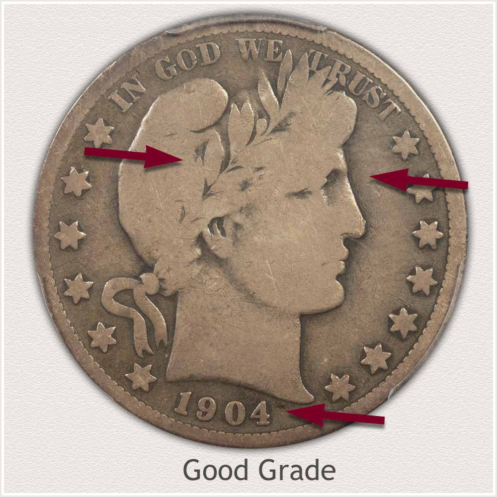 Barber Half Dollar in Good Grade