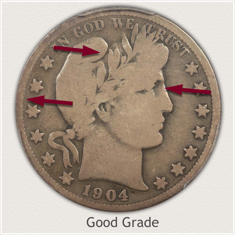 Barber Half Dollar in Good Grade