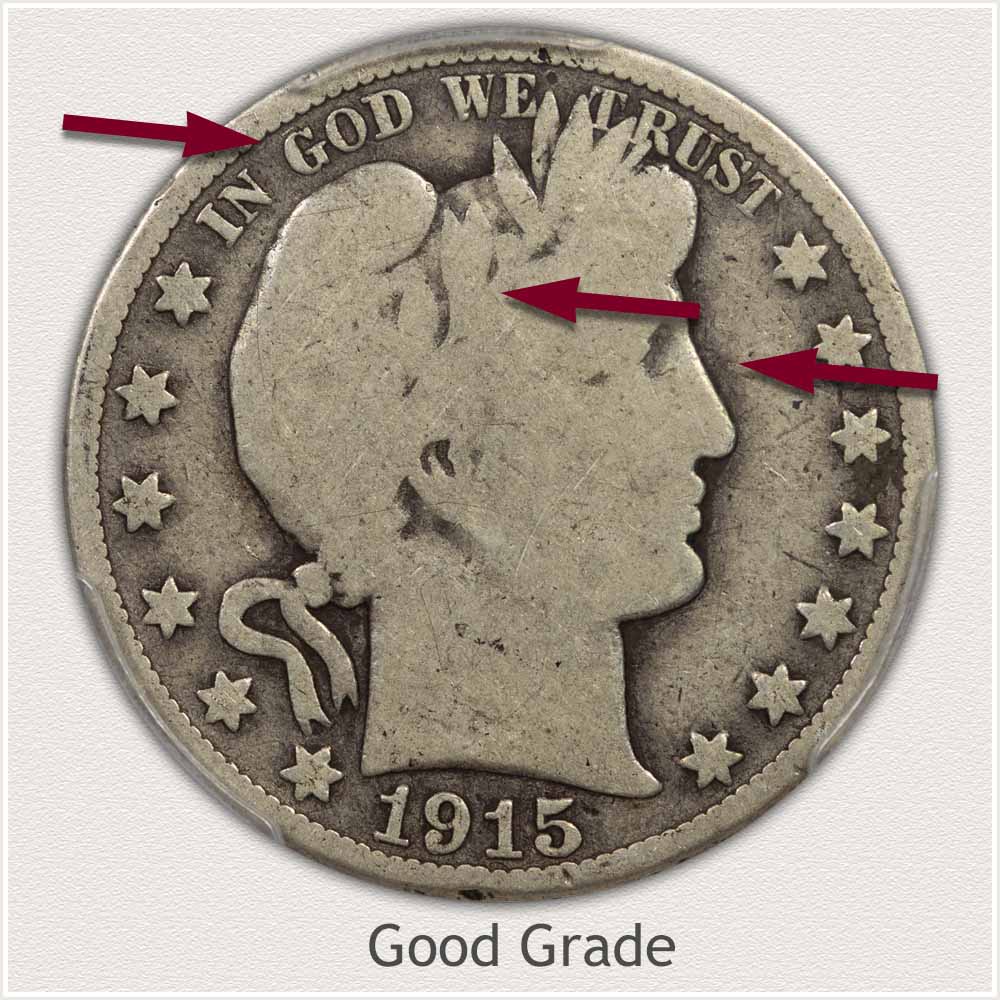 Barber Half Dollar in Good Grade