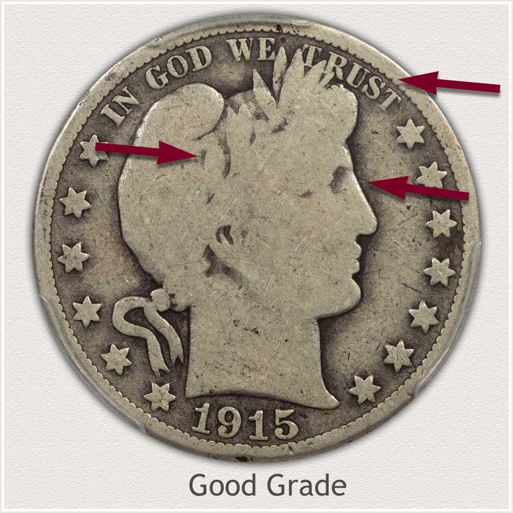 Barber Half Dollar in Good Grade