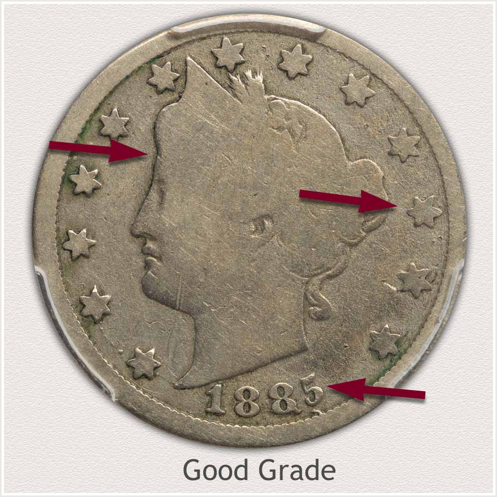 Example of a Liberty Nickel in Good Grade