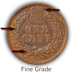 Grading Reverse Fine Indian Head Pennies
