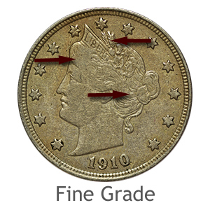 Grading Obverse Fine Liberty Nickels