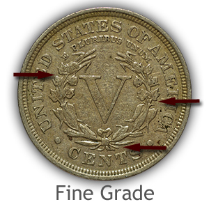 Grading Reverse Fine Liberty Nickels