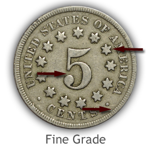 Grading Reverse Fine Condition Shield Nickels