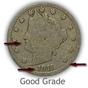 Grading Obverse Good Liberty Nickels