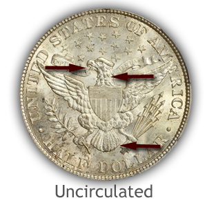 Grading Reverse Uncirculated Barber Half Dollars