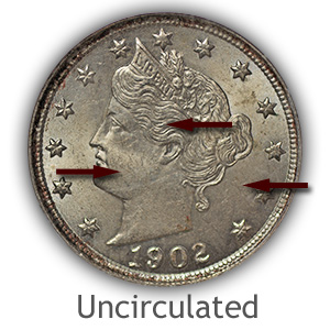 Grading Obverse Uncirculated Liberty Nickels