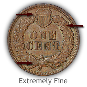 Grading Reverse Extremely Fine Indian Head Pennies