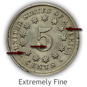 Grading Reverse Extremely Fine Condition Shield Nickels