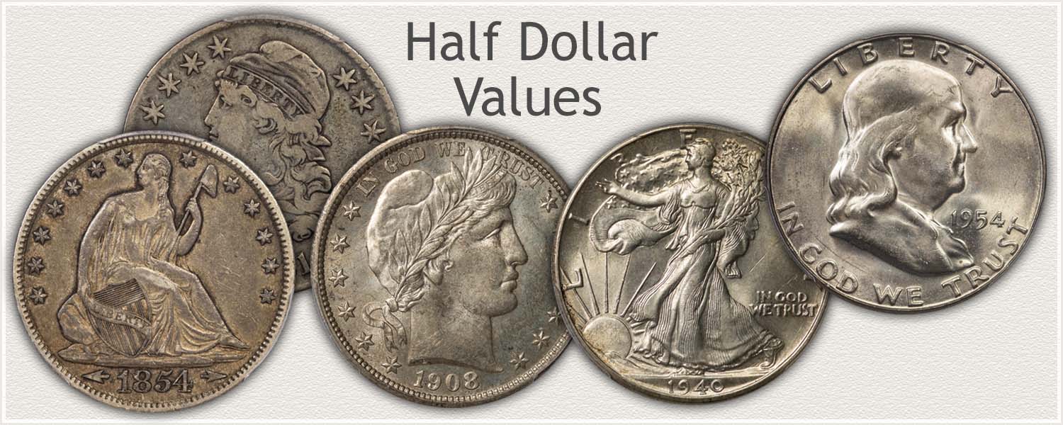 Design Series: Bust, Seated Liberty, Barber, Walking Liberty, and Franklin Half Dollars
