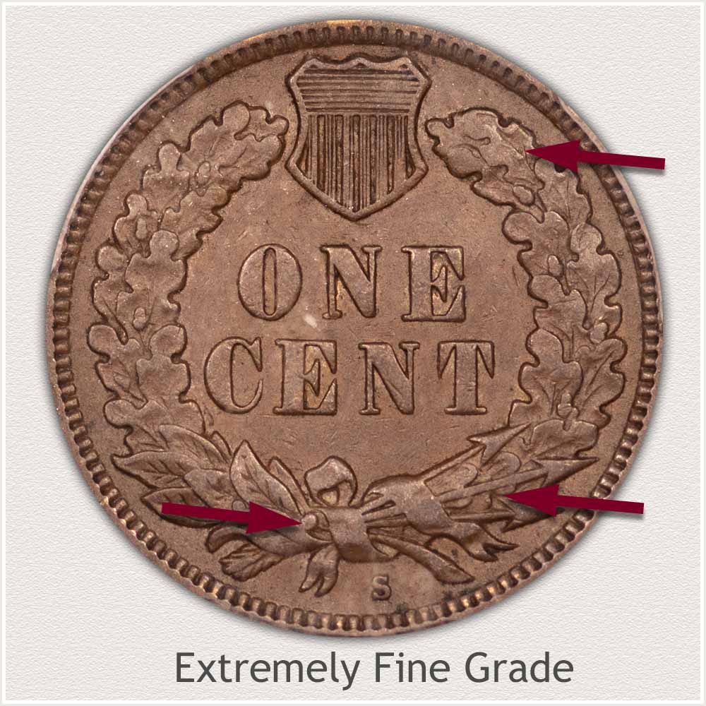 Reverse of Indian Penny in Extremely Fine Grade